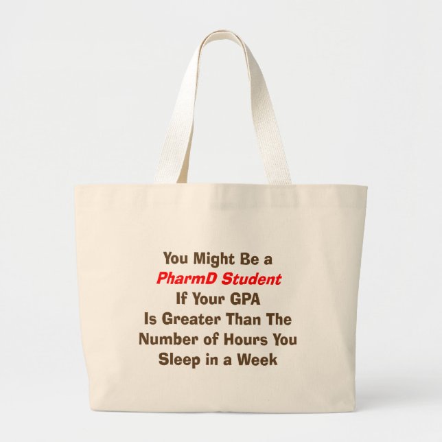 Lustige PharmD Studenten-Geschenke Jumbo Stoffbeutel (Vorne)
