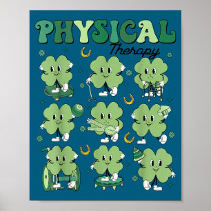 Lustige Physiotherapie Pt Shamrock St Poster