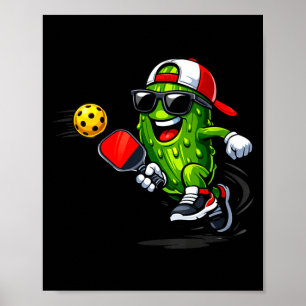 Lustige Pickle-Ball-Spielerin der Frauen, Paddleba Poster