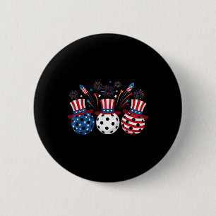Lustige Pickleball-Feuerwerke Amerikanische USA-Fl Button