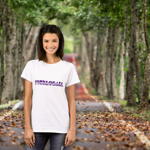 Lustige Pickleball-Frauen lila Slogan T-Shirt
