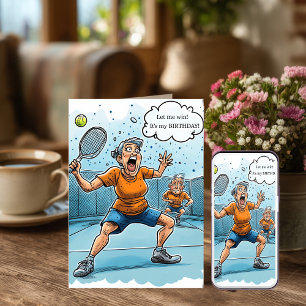 Lustige Pickleball-Geburtstagskarte Karte