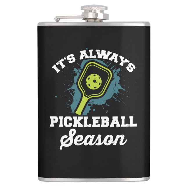 Lustige Pickleball-Geschenke Flachmann (Vorderseite)