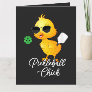 Lustige Pickleball Henne Pickleball Karte