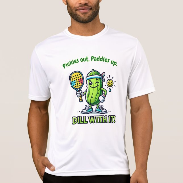 Lustige Pickleball Herren Spieler T-Shirts Tops (Vorderseite)