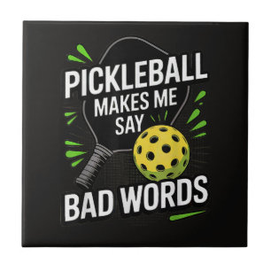 Lustige Pickleball Lässt Mich Schlechte Wörter Sag Fliese