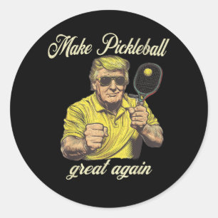 Lustige Pickleball-Liebhaber Grafiken Pickle Ball Runder Aufkleber
