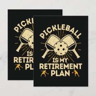 Lustige Pickleball Mein Rentenplan Vintage Dankeskarte