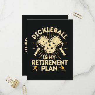 Lustige Pickleball Mein Rentenplan Vintage Einladungspostkarte