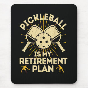 Lustige Pickleball Mein Rentenplan Vintage Mousepad