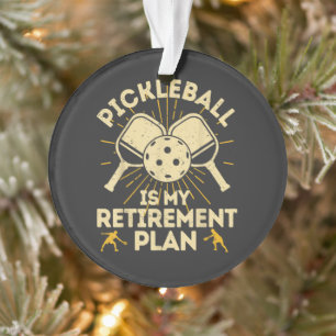 Lustige Pickleball Mein Rentenplan Vintage Ornament
