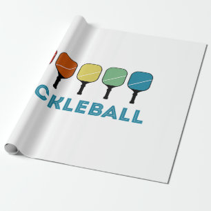 Lustige Pickleball Retro Vintage Geschenkpapier