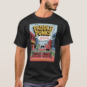 Lustige Pickleball-Schläger-Punks-Comic T-Shirt
