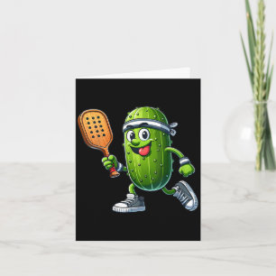 Lustige Pickleball-Spielerin Paddleball Pickle Karte