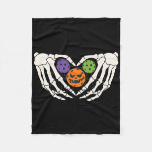 Lustige Picklell Halloween Skeletthände Liebesherz Fleecedecke