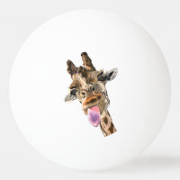 Lustige Ping-Pong-Bälle Spielende Giraffe