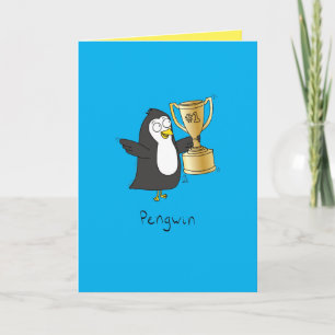 Lustige Pinguin-Grußkarte Karte