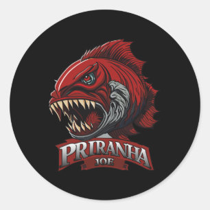 Lustige Piranha-joe Liebhaber Geschenke Perfekte K Runder Aufkleber