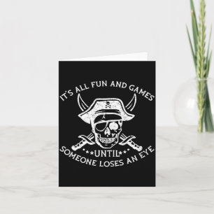 Lustige Piraten Humor Zitat Kreuzknochen Design Karte