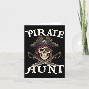 Lustige Piraten-Tante-Totenkopf-Familien-Matching- Karte