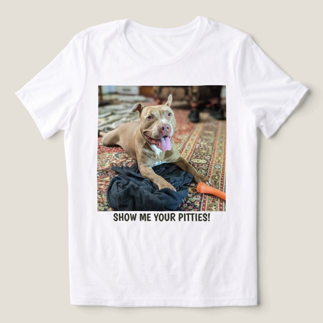 Lustige Pit-Bull-Mama  Tri-Blend Shirt (Design Vorderseite)