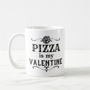 Lustige Pizza ist mein Valentin Kaffeetasse