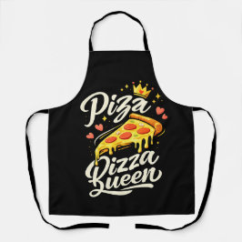 Lustige Pizza-Königin-Kocharbeitschürze für Frauen Schürze