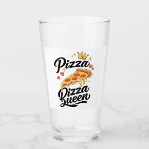 Lustige Pizza-Königin-Kochtasse für Frauen Süßes G Glas
