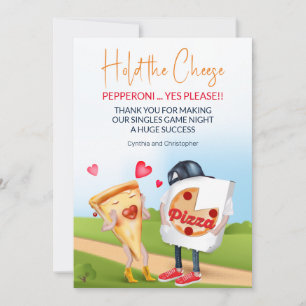 Lustige Pizza Liebe Dankeskarte