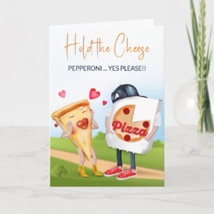 Lustige Pizza-Liebeskarte Karte