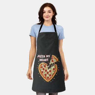 Lustige Pizza Mein Herz Pun Süße Valentins Foodi Schürze