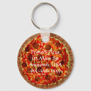 Lustige Pizza Pizzeria Individuelle Werbeschlüssel Schlüsselanhänger