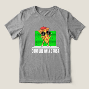 lustige Pizza Tri-Blend Shirt