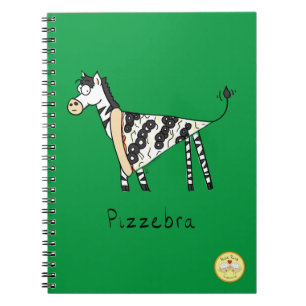 Lustige Pizza Zebra Cute Cartoon Kinder Notizblock