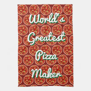 Lustige Pizzadruckküchen-Geschirrtuch-Geschenkide Handtuch