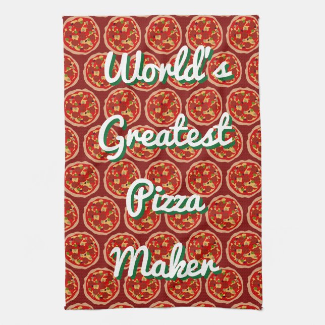 Lustige Pizzadruckküchen-Geschirrtuch-Geschenkidee Handtuch (Vertikal)