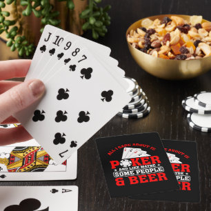 Lustige Poker-Bier-Leute-Wortkunst  Spielkarten