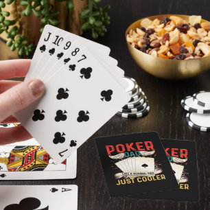 Lustige Poker-Vater-Wortkunst  Spielkarten
