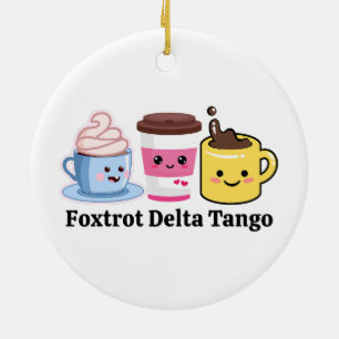 Lustige Politische Feministische Kaffeeliebhaberin Keramik Ornament