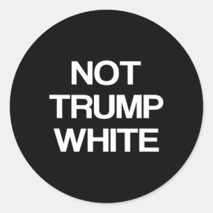 Lustige politische Nicht Trump Weiße Anti Trump Po Runder Aufkleber