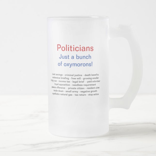Lustige politische Spaß-Tassen Mattglas Bierglas (Rechts)