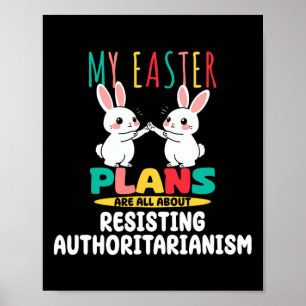 Lustige politische Widerstands Trump Ostern Poster