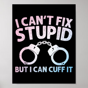 Lustige Polizei-Beamten-Kunst für Männer Frauen Po Poster