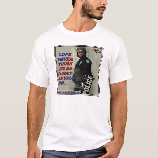 lustige Polizei T-Shirt (Vorderseite)
