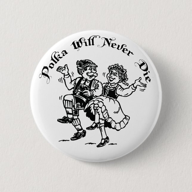 Lustige Polka Button (Vorderseite)