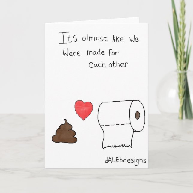Lustige Poo Gruß-Karte - Valentinstag Feiertagskarte (Vorderseite)