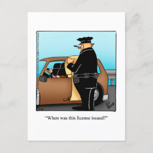 Lustige Postkarte zum Nationalen Polizeiwoche