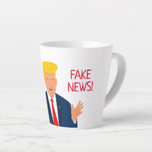 Lustige Präsident Trump Cartoon Latte Kaffeetasse Milchtasse