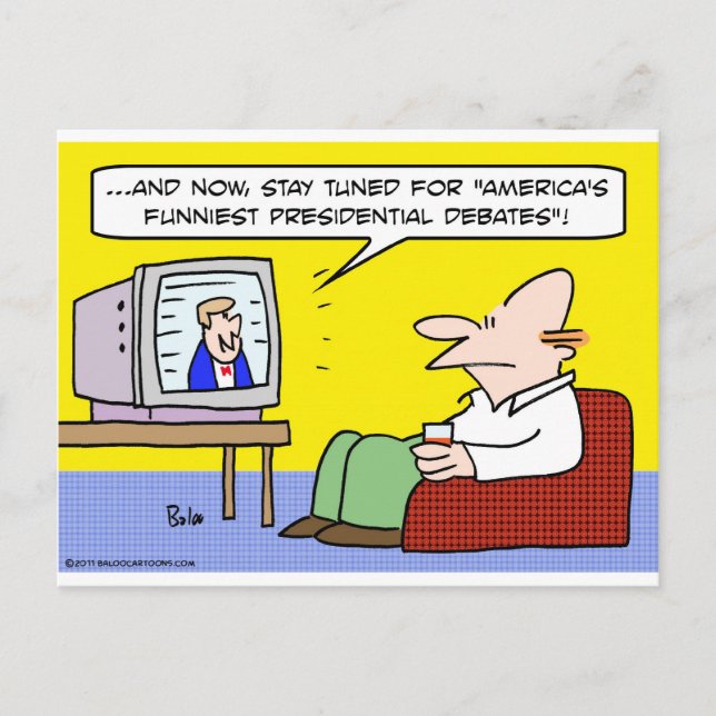lustige Präsidentschaftsdebatten Postkarte (Vorderseite)