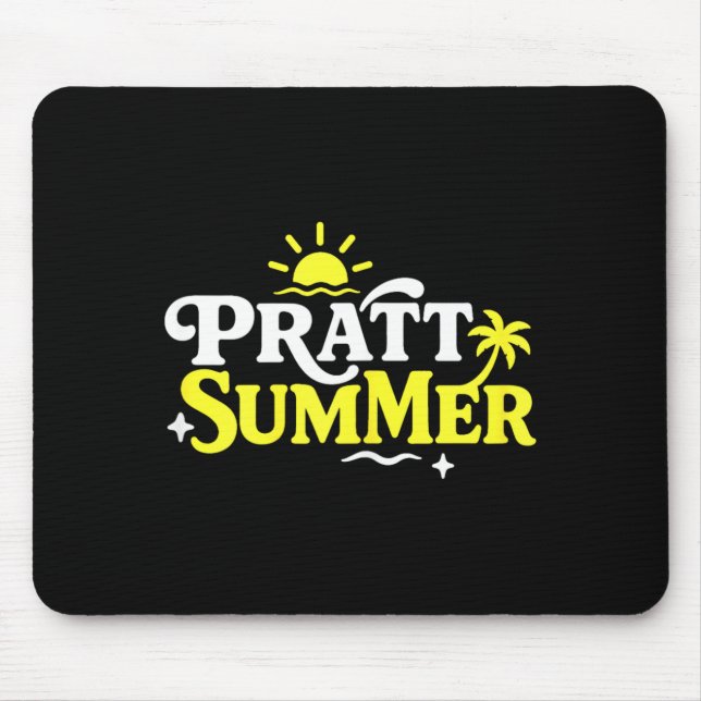 Lustige Pratt Sommer Grafikdesign Mousepad (Vorne)
